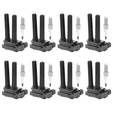 Imagem de YOMALL 8Pcs Uf504 Bobinas De Ignição + 8Pcs 94705 Iridium Spark Plugs Pacote De Bobinas De Ignição Para 2009-2020 300, 2009-2019 Challenger, 2009-2020 Charger, 2011-2019 1500 5.7L, Peças De Reposição