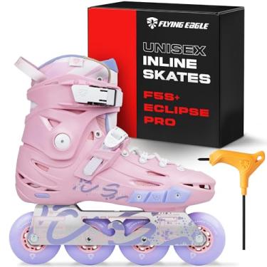 Imagem de Flying Eagle FS5+ Eclipse Pro Patins em linha para adultos - Patins em linha urbanos ao ar livre adultos, freeskates, skate ao ar livre para adultos, skate slalom, sapatos de patinação - rosa, tamanho