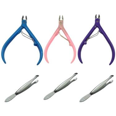 Imagem de Kit Manicure Alicate de Cutícula + Pinça Inox Autoclave Cores sortidas 805355 (Colorido)