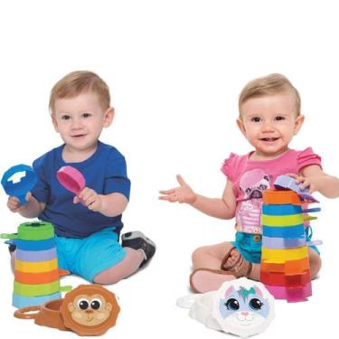 Imagem de Kit de Brinquedos para Bebês Empilhar - Mercotoys