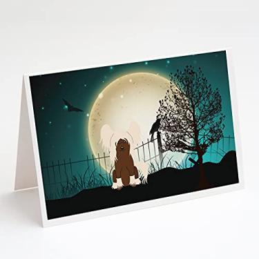 Imagem de Caroline's Treasures BB2303GCA7P Cartões de felicitações assustadoras de crista chinesa e envelopes, pacote com 8, 7 x 5, multicolorido