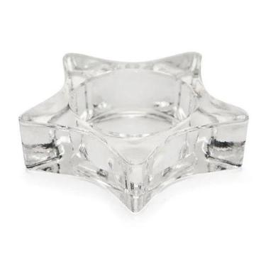 Imagem de Castiçal Porta Vela Vidro Coração Rechaud  6,5 CM com Vela - Megagift,