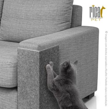 Imagem de Arranhador para gatos de madeira canto de sofá - Ricapet, Cinza