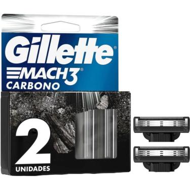 Imagem de Carga de Aparelho para Barbear Gillette Mach3 Carbono 2 Unidades