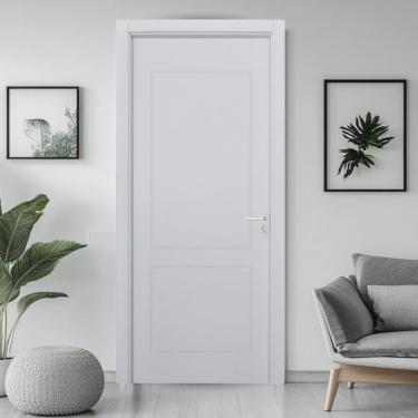 Imagem de Porta Provençal Uv Batente Regulável 07 Cm a 13 Cm Guarnição 7 Cm 92 X 210 Esquerdo Branco