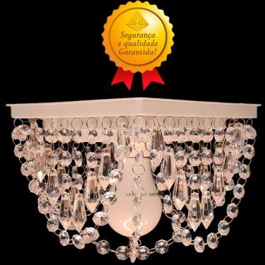 Imagem de Plafon Luminária Decorar Ambiente Lustre de Cristal Acrílico Banheiro Decoração Lavabo 19x15cm Leroy