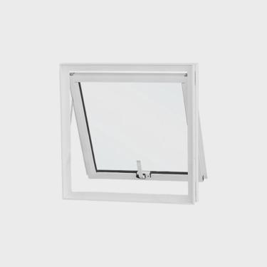 Imagem de Janela Maxim-ar Abertura Central Premium 1 Folha Vidro Mini Boreal 50x50cm Espresso Esquadrias