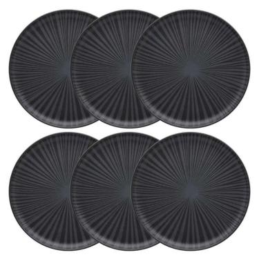 Imagem de Conjunto De Pratos Rasos 06 Peças Flat ônix Oxford