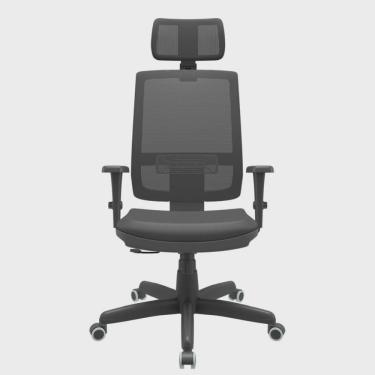 Imagem de Cadeira para Escritório com Tela Brizza Presidente Plaxmetal Preto