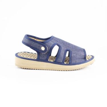 Imagem de Sandalia ortopédica fascite plantar esporão mundo flex, Jeans, 37