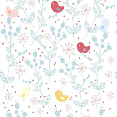 Imagem de Papel De Parede 10m Pássaro Fofo Bebê Kids Autocolante