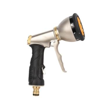 Imagem de IEUDNS Bico de pulverizador de mangueira de água à prova de vazamento de borracha ajustável com 9 padrões para regar plantas flores multiuso resistente