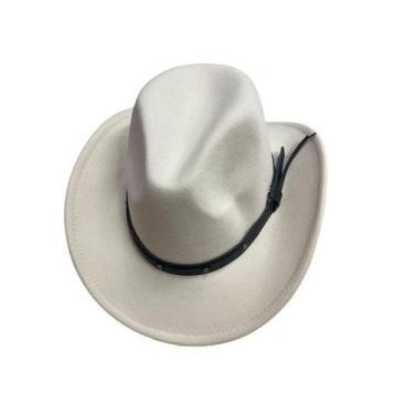 Imagem de Chapéu country Western Cowboy hat unisex aba pequeno fita em Couro, La