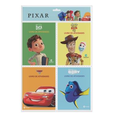 Imagem de Livro - Solapa pop com 4 minilivros de atividades - Pixar