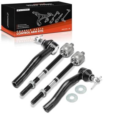 Imagem de A-Premium Conjunto de 4, kit de extremidade de haste de direção externa frontal interna, compatível com Toyota Yaris 2006-2013