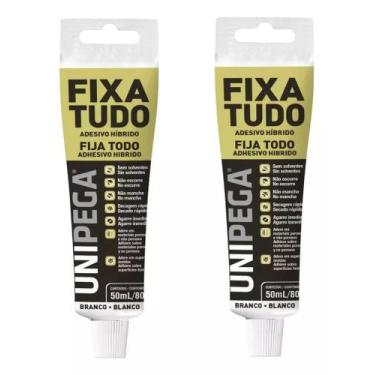 Imagem de 2 Cola Fixa Tudo Espelho Cuba Madeira Até Embaixo dágua 80g - Unipega 