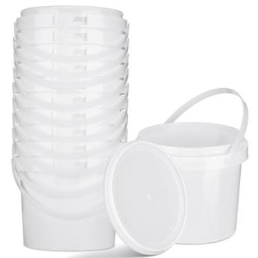 Imagem de Balde de armazenamento de alimentos Gerrii 1,4 L de plástico branco co