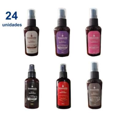Imagem de Kit 24 Cheirinho de Carro Odorizador Aromatizador Spray 60ml Senalândi