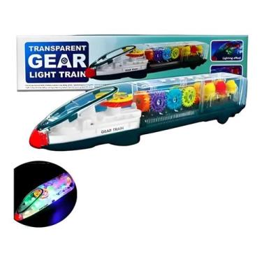 Imagem de Brinquendo Trenzinho Transparente Com Engrenagens Som E Luz - Toys & T