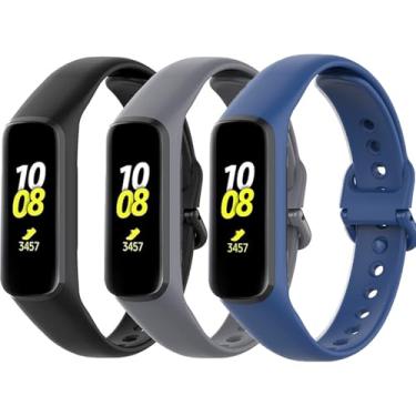 Imagem de LeongLzt Pulseiras de substituição para Galaxy Fit 2 Samsung Galaxy Fit 2, pulseiras de silicone macio Galaxy Fit2 para Samsung Galaxy Fit2 SM-R220, pulseiras inteligentes para mulheres e homens