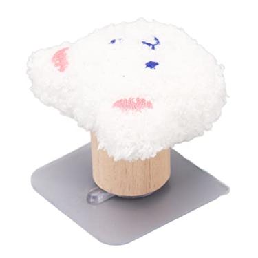 Imagem de Parede de Decoração de Animais de Pelúcia Agradável -gancho Montado para Acessórios para Bebês Material de Botas de Instalação Fácil para o Quarto Infantil (Urso branco)