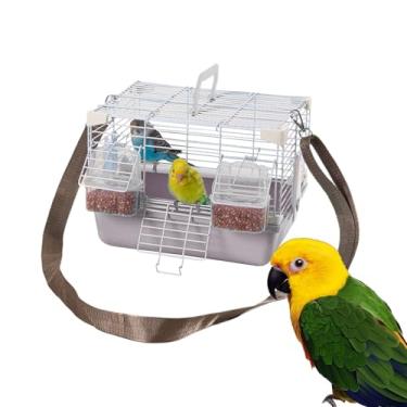 Imagem de Gaiola de pássaro, gaiola de periquito - Portador de aves pequenas leves,Com alça, suprimentos para pequenos animais pesados ​​para cockatiels peony pergulamentados pérola munias