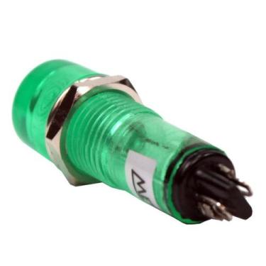 Imagem de Sinaleiro Redondo 11mm 24V Verde Metaltex, Verde
