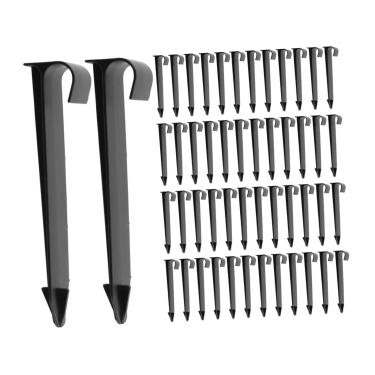 Imagem de Generic 50X ações paisagísticas, apostas no solo Anchor Jardim Stakes Ancorando espigões para a tenda de canteiros de irrigação por gotejamento de vegetais, 11.5cmx1.8cm