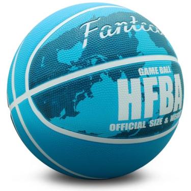 Imagem de Fantecia Basquete tamanho 7 com bomba para uso interno ao ar livre, bola de basquete de borracha para jovens adultos, escola, treinamento