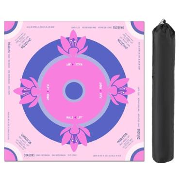 Imagem de Ptazucv Mahjong Mat,,Mah Jongg Mat with Guide Suitable for Beginners,Noise Reduction Non-Slip Mahjong Mat for Table,Suit for Mahjong, Card Games, Board Games, Tile Game, and Dominoes（31.5"X31.5"）