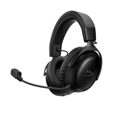 Imagem de HyperX Cloud III S – Fone de ouvido sem fio para jogos multiplataforma, 2,4 GHz, Bluetooth, vida útil da bateria de até 120 horas 2,4 GHz / 200 horas Bluetooth, drivers angulares de 53 mm, microfone