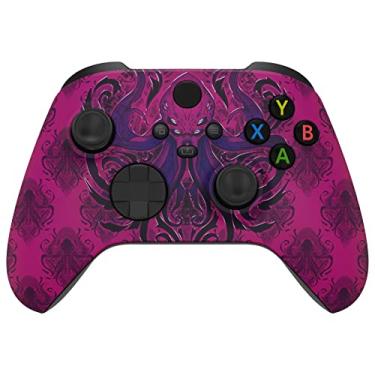 Imagem de eXtremeRate Capa de substituição para controle Xbox Series X & S – Liberte seu estilo – Acessórios personalizados Darkness Octopus Capa frontal para controle Xbox Core sem fio [controle não incluído]