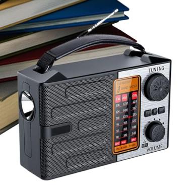 Imagem de Rádio Solar,Rádio Para Campismo - Lanterna com Carregamento Solar/Type-C, Receptor AM/FM/OC e Alertas Climáticos para Emergências Externas, Campismo, Tornados, Apagões e
