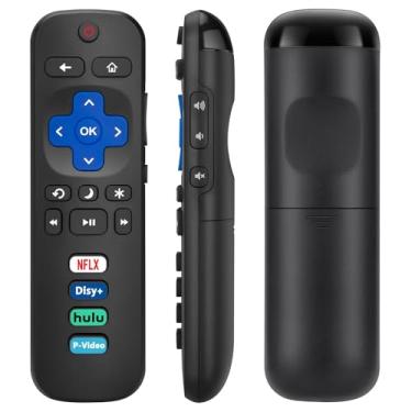 Imagem de LOUTOC Substituição RC280 RC282 compatível com controle remoto TCL-Roku-TV, controle remoto universal para TV Roku Hisense, Onn, Sharp, Philips com botões Netflix, Disney Hulu, Primevideo