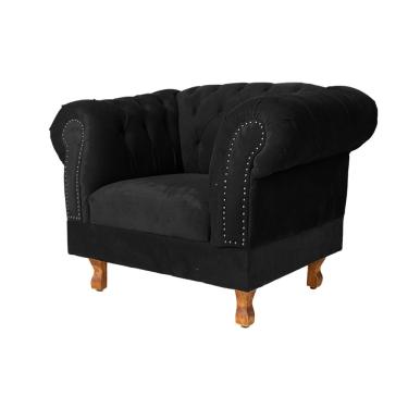 Imagem de Poltrona Decorativa Chesterfield Duque Com Capitonê Retrô Para Sala, Tv, Estar, Recepção