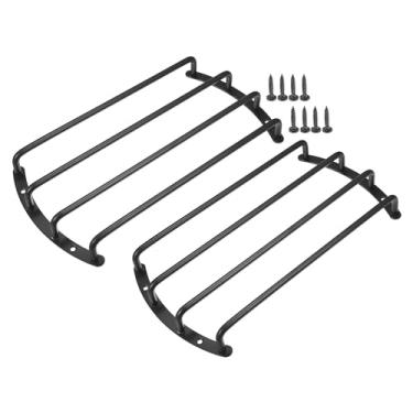 Imagem de ACROPIX Universal Black Iron 25.4 cm Speaker Grill Bar Audio Speaker Subwoofer Grill Grille 25.4 cm 4 Bar Speaker Grille Bar Woofer Capa protetora com parafusos - Pacote com 2