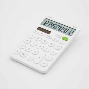 Imagem de Calculadora De Mesa Branca 12 Dígitos Solar Escritório - Mori, Branco