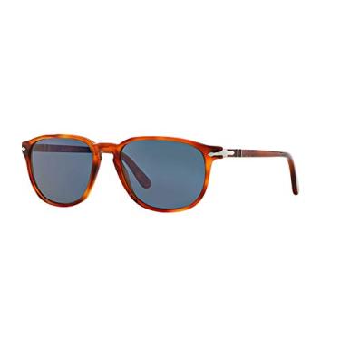 Imagem de Óculos de sol quadrados Persol PO3019S, Havana claro/azul, 55 mm