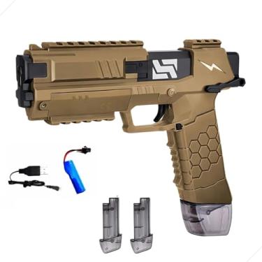 Imagem de Brinquedo Arma Pistola Elétrica de Água Bateria Recarregável (Marrom)