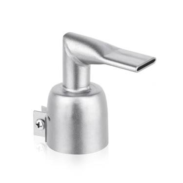 Imagem de SWIGRANCE Bocais de solda de ar quente 90 graus 20 mm de largura da boca, substituição de bocal de ponta de soldagem plana de aço inoxidável para pistola de calor de soldador de plástico de ar quente