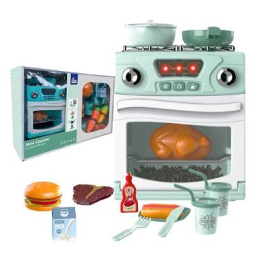 Imagem de Kit Fogão Brinquedo Comidinha Mini Cozinha Funcional Luz Som - Fenix B