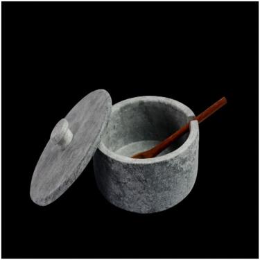Imagem de Açucareiro Farinheira Gourmet Pedra Sabão Com Colher G 12Cm