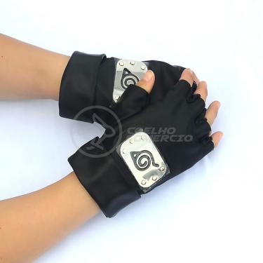 Imagem de Luvas De Couro Kakashi Hatake Sensei Ninja Que Copia Naruto