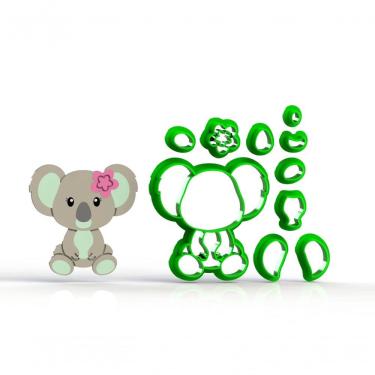 Imagem de Cortador Coala Corpo Bosque Cute Encantado Floresta Tamanho 5 Cm