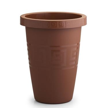 Imagem de Vaso De Planta Grande 11 Litros Tacho Grego Plástico Reforçado 36x27 - Plasmont Cor:terracota