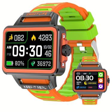 Imagem de Relógio Inteligente, Modos Multi-esporte, Controle De Reprodução De Música, Esportivo Laranja