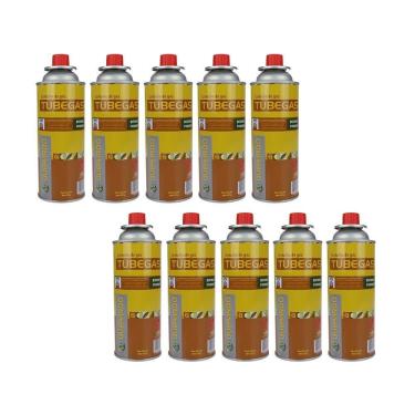 Imagem de Kit 10 Latas Tube Gás Para Fogareiro E Maçarico Guepardo