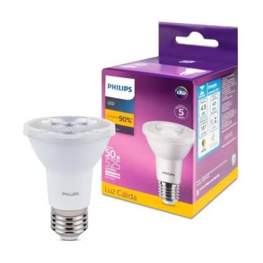 Imagem de Lâmpada Spot Led Par20 4.9W Bivolt Philips 2700K 525Lm, Amarela, 4,9W