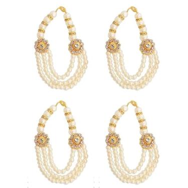 Imagem de Aditri Creation Conjunto de 4 Malas para Laddu Gopal/Devi Maa/Radha Krishna/Indiano Tradicional Holi Festival de Cores Deusa Deus Conjunto Joias Deidades Estátua Ídolo de Deus (Tamanho: - 9 cm) (Cor