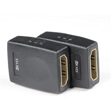Imagem de UKYEE Acoplador Hdmi Fêmea Para Conector 4K, Pacote Com 2 Adaptadores, Extensor 3D Compatível Hdtv, Roku, Tv Stick, Chromecast, Nintendo Switch, Xbox One, Playstation, Ps4, Laptop E Pc